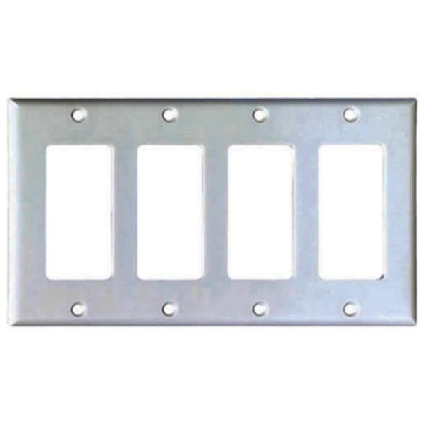 Eaton Wiring Devices Wall Plate Rocker 4Gang Wht 2164W-BOX